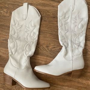 Tall White Cowboy Boots Billini Urson